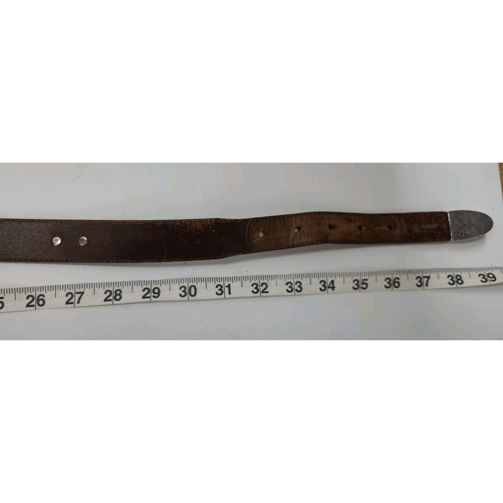 VTG Onyx by Brighton Golfing Visit Belt‎ Brown and Black Leather and Silver - Picture 14 of 14